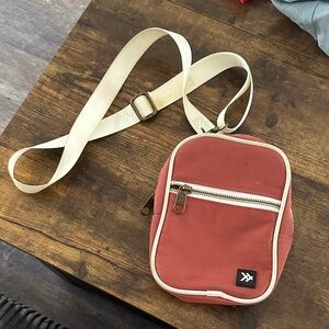 Thread & Supply Red and Cream Crossbody Bag